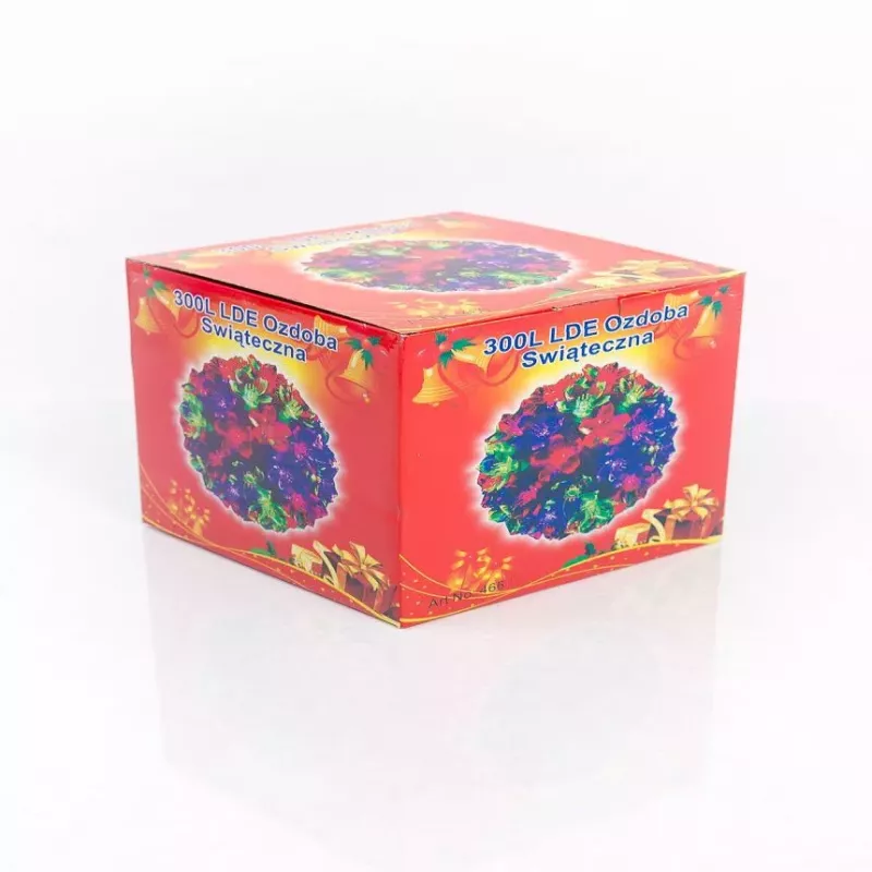 iLike Decorative LED Light Ball with Flowers 300 LEDs Blue 25 cm