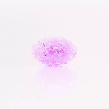 LED Decorative Ball with Floral Pattern 50 LEDs 11 cm Purple