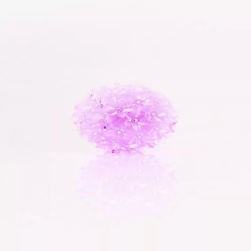 LED Decorative Ball with Floral Pattern 50 LEDs 11 cm Purple