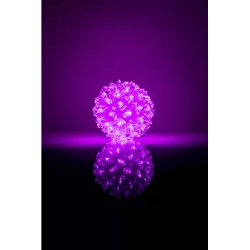 LED Decorative Ball with Floral Pattern 50 LEDs 11 cm Purple