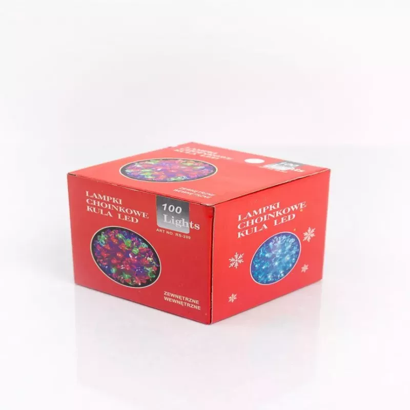 iLike RS-209 Decorative Light Ball with Floral Pattern 100 LED Blue 14 cm