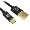 Evelatus Data Cable Micro USB EDC02 Dual Side Gold Plated Connectors Black