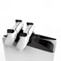 Saitake Dual Charging Station Dock for Sony PlayStation 5 PS5 Controllers, Console Shape, Black White