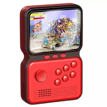 GameBox M3 16bit Portable Retro Game Console with 900 Games 3'' HD LCD / TV RCA Cable Red