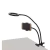 Elight TF Desk Clip Live Stream Selfie 11cm Ring LED Light with 30cm Flexible Tube Phone Holder Black