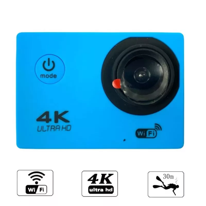 iWear K1 Ultra HD 4K 16Mpix Wi-Fi Sport Camera with 2 inch LCD Remote & 8x Fixation Set