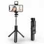 Elight S3L 3in1 LED Light Selfie Stick & Video Web Call Tripod Stand up to 68 cm with Shutter Button Black