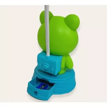 Kiddyz NL1 Space Froggy Kids Night Light Desk Lamp (20x10cm) with USB Power & Pencil Sharpener Green