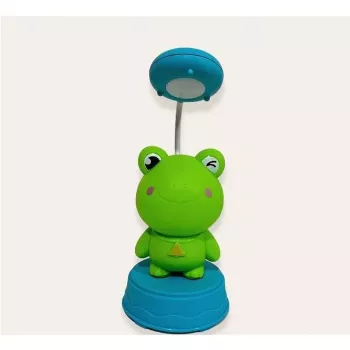 Kiddyz NL1 Space Froggy Kids Night Light Desk Lamp (20x10cm) with USB Power & Pencil Sharpener Green