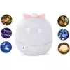Kiddyz WH-16E Dream Projection Night Lamp (12x12x12 cm) with 6 Pattern Films USB-C Rechargeable White