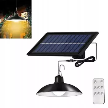 Elight Garden Decor Solar IP65 LED Solo Hanging Lamp (14.8x6.4cm) with Dark Sensor & Remote
