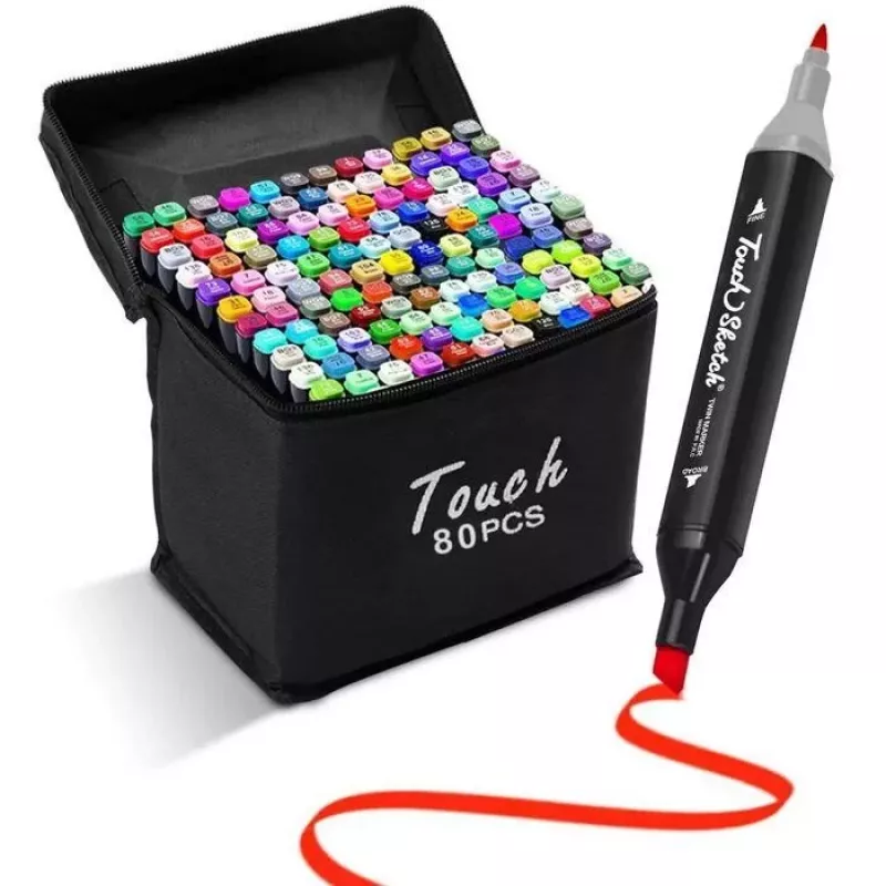 iLike Toy Super Set of 80pcs Color Markers with Zipper Carrying Bag