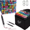 iLike Toy Super Set of 80pcs Color Markers with Zipper Carrying Bag