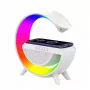 Elight G Shape Speaker Lamp with RGB LED Lighting and Wireless Smart Device Charger White