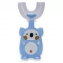 Kiddyz U1 Manual Toothbrush for Kids 2-6 Years, U-Shape Soft Silicone Bristles, Dustproof Case, Blue