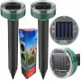 iLike Gardenera Solar Ultrasonic Mole and Rodent Repeller 22.5x6.3cm Set of 2 pcs for Garden and Lawn