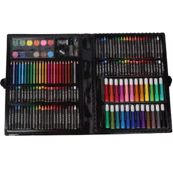 iLike 168pcs Art Set Drawing & Painting Kit with Markers Crayons Pencils Watercolors Storage Case
