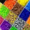 Kiddyz 4400pcs Bracelet Making Kit Rubber Bands Hooks Clips & Charms Organized Storage Box Multicolor