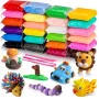 Kiddyz 24pcs Modelling Clay Set Soft Air-Dry Non-Toxic Creative DIY Toy Multicolor