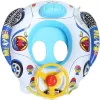 IVY Inflatable Baby Float Seat 62×44×25cm Car Design with Steering Wheel Toddler Water Buoy Multicolor