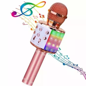 iWear M85 Karaoke Kids & Adult Fun Effect Microphone with Speakers & Recorder Micro SD USB Bluetooth