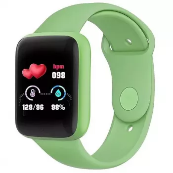 iWear M7 Smart & Fit Watch with Full Touch 1.3 inch IPS, Media Control, Heart Rate, Blood Pressure, Social Green