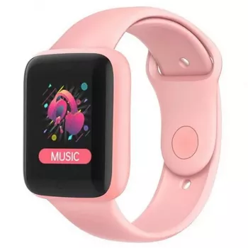 iWear M7 Smart & Fit Watch with Full Touch 1.3 inch IPS, Media Control, Heart Rate, Blood Pressure, Social Pink