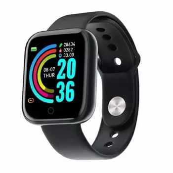 iWear M8 Smart & Fit Watch with Full Touch 1.3'' IPS, Heart Rate, Blood Pressure, Social, Black