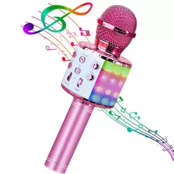 Bemi M85 Karaoke Kids & Adult Fun Effect Microphone with Speakers & Record Micro SD USB Bluetooth