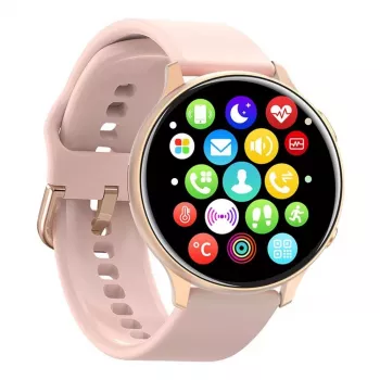 iWear Active 2 Aluminum Sport BT Call Smart Watch 1.3'' IPS Display with Heartrate / Oxygen Monitor Pink
