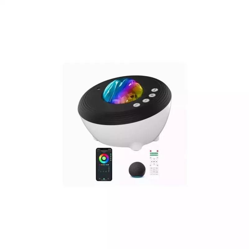 Elight J1 Aurora Projector with Atmosphere Sounds & Bluetooth Speaker, Smart Wi-Fi Bluetooth App Control, White