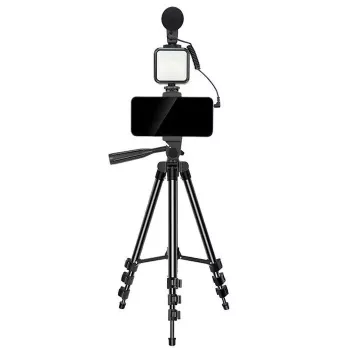Elight M5 Vlog Smartphone Fix Video & Photo Kit with LED Light, Microphone, Tripod 1.3m, Remote