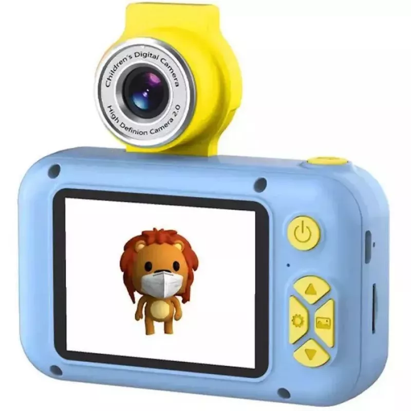 CP FL1 Kids HD 1080p Flip Lens Photo & Video Camera with MicroSD Card Slot 2 LCD Color Screen
