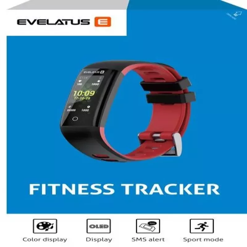 Evelatus Fitness Tracker EFT02 Black Red