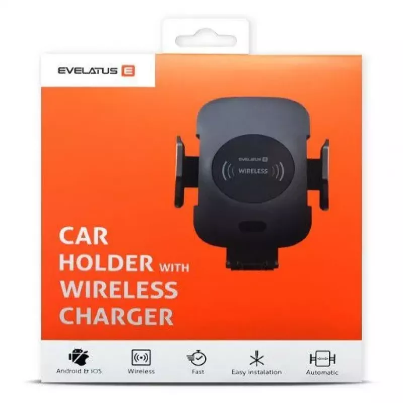 Evelatus Car Holder with Wireless Charging 10W WCH01 Black