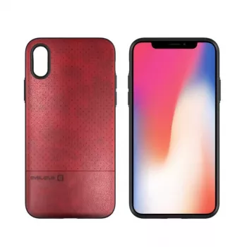 Evelatus Samsung Galaxy S9 Plus TPU Case with Metal Plate (Magnetic Car Holder Compatible) Red