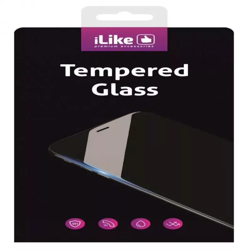 iLike Apple iPhone 6 / 6s 3D Curved Tempered Glass Screen Protector Black