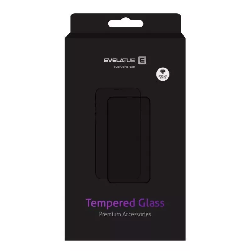Evelatus Apple iPhone 11 Pro Max 6.5 inch 0.33mm Flat Clear Tempered Glass Screen Protector with Japan Glue, Anti-Static, 1-Pack