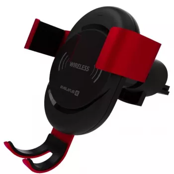 Evelatus Gravity Car Holder with Wireless Charger WCH02 Red