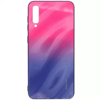 Evelatus Samsung A50 Water Ripple Gradient Color Anti-Explosion Tempered Glass Case Gradient Pink-Purple