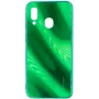 Evelatus Samsung Galaxy A40 Water Ripple Full Color Electroplating Tempered Glass Case Green