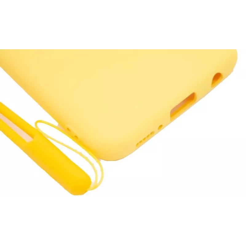 Evelatus Samsung A20e Soft Touch Silicone Case with Strap Yellow