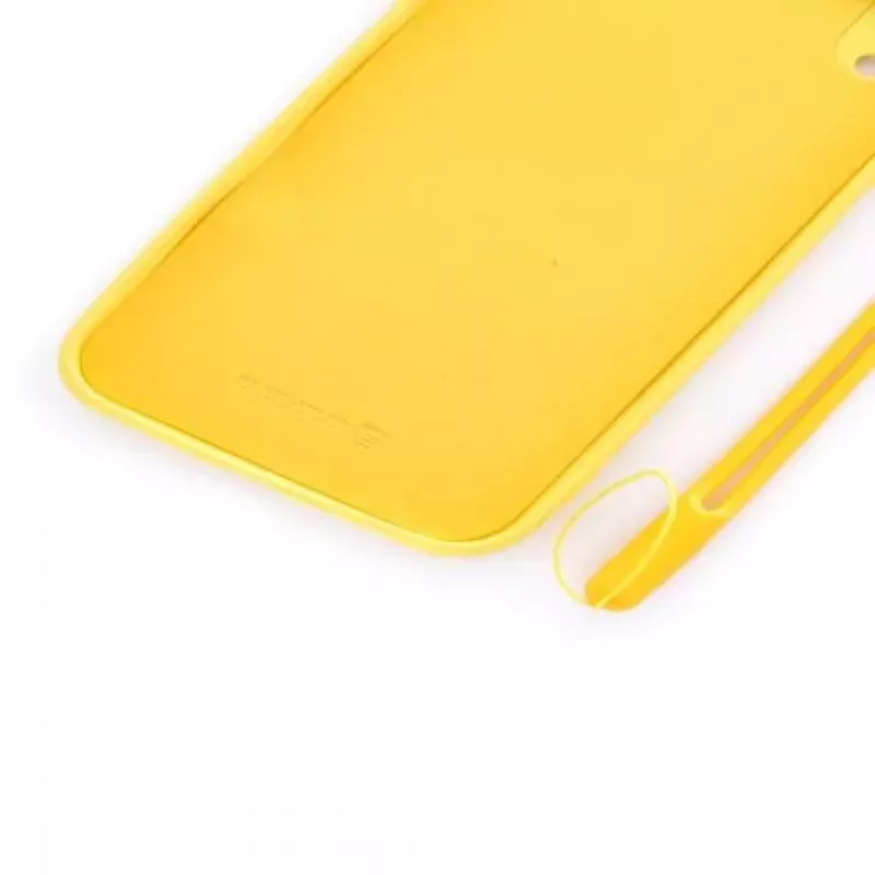 Evelatus Apple iPhone XR Soft Touch Silicone Case with Strap Yellow