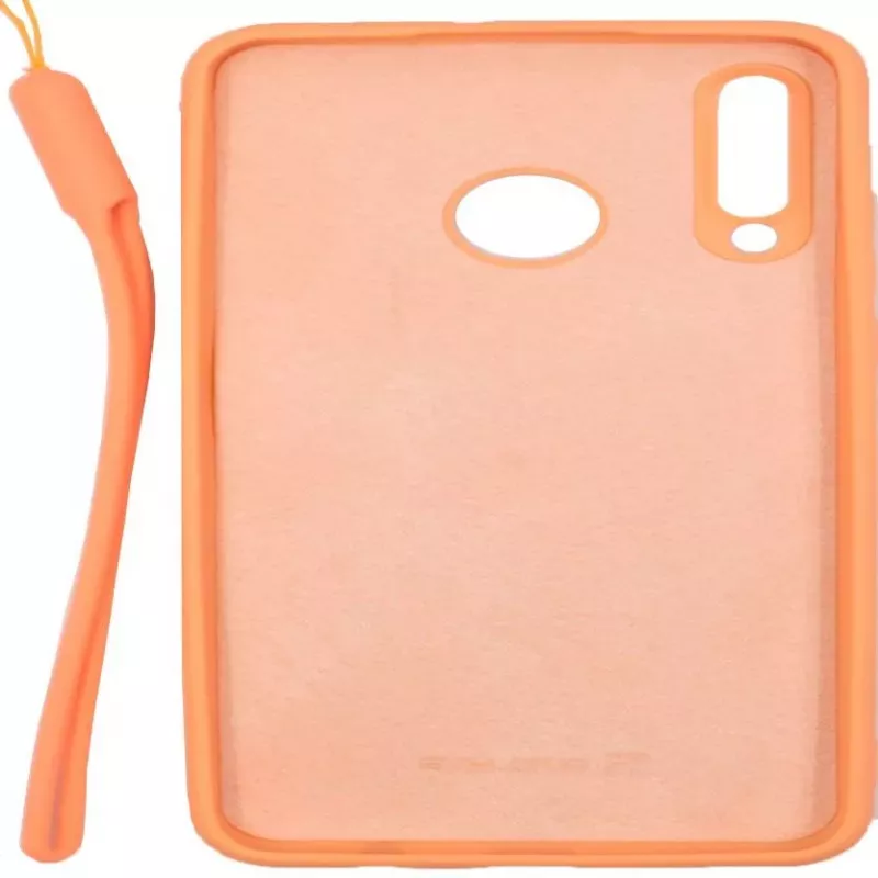 Evelatus Huawei P30 Lite Soft Touch Silicone Case with Strap Pink