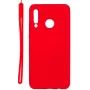 Evelatus Huawei P30 Lite Soft Touch Silicone Case with Strap Red