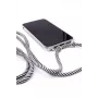 Evelatus Samsung Galaxy A70 Case with Rope Black Stripes Transparent