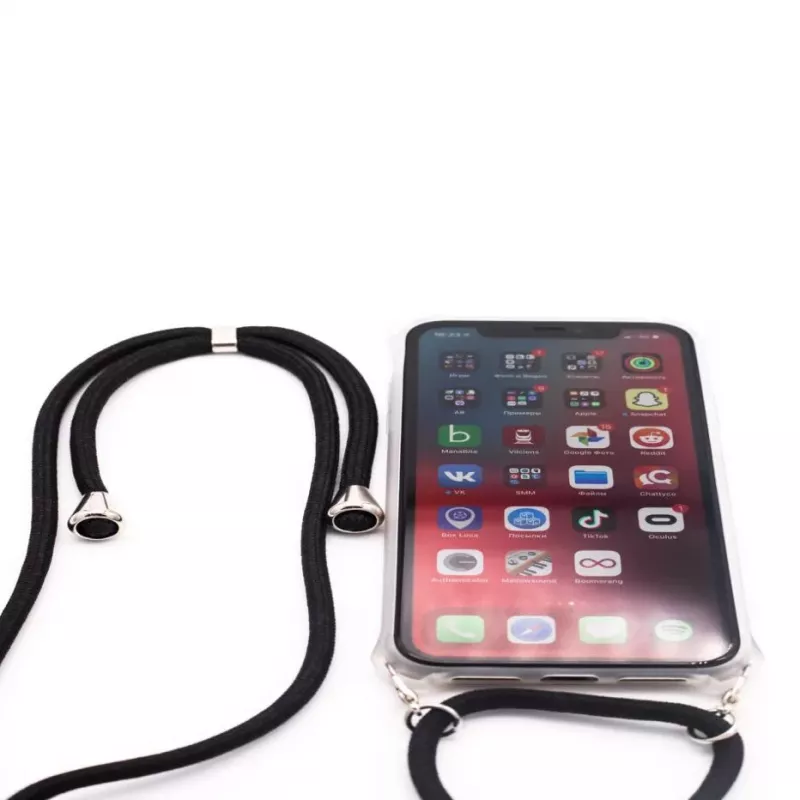 Evelatus Samsung Galaxy S10 Case with Rope Stripes Black Transparent