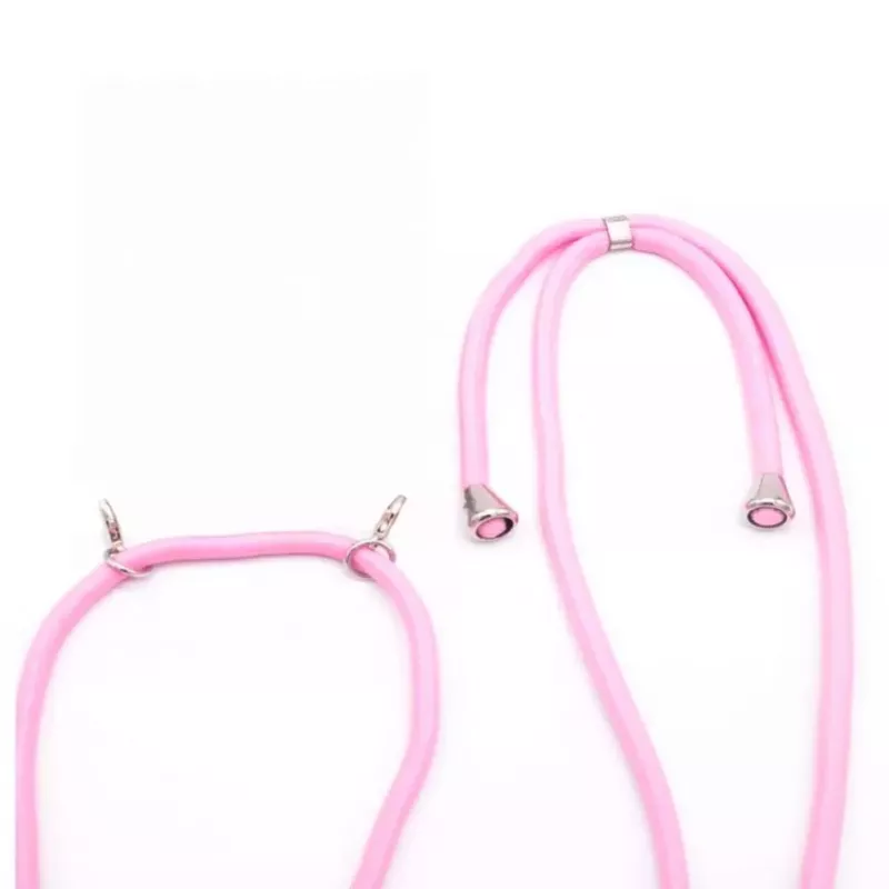 Evelatus Samsung Galaxy S10 Case with Rope Lanyard Pink Transparent