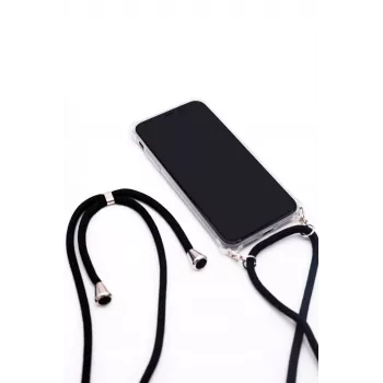 Evelatus Apple iPhone XR Case with Rope Black Transparent