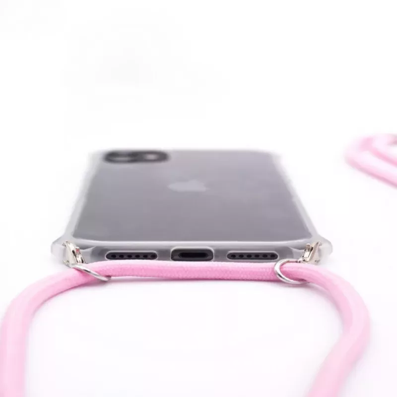 Evelatus Apple iPhone XR Case with Rope Pink Transparent